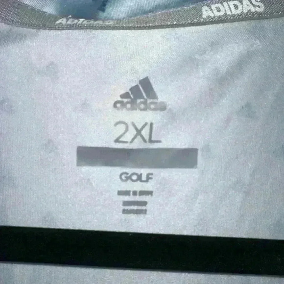 Adidas Golf Polo Performance Shirt 2XL Blue for Men / Logo Print - Picture 2 of 15
